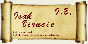 Isak Birucić vizit kartica